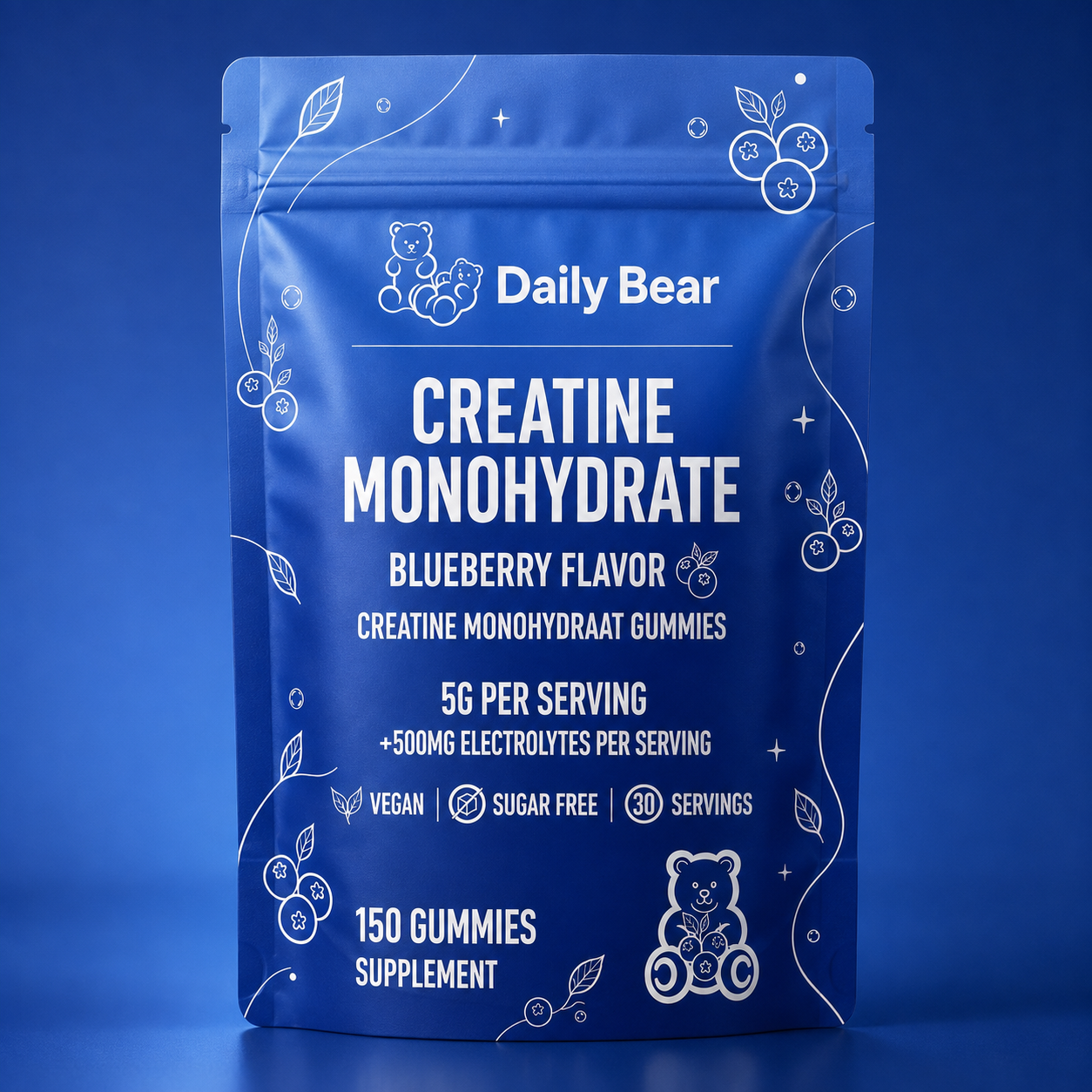 Daily Bear Creatine Gummies Bosbes