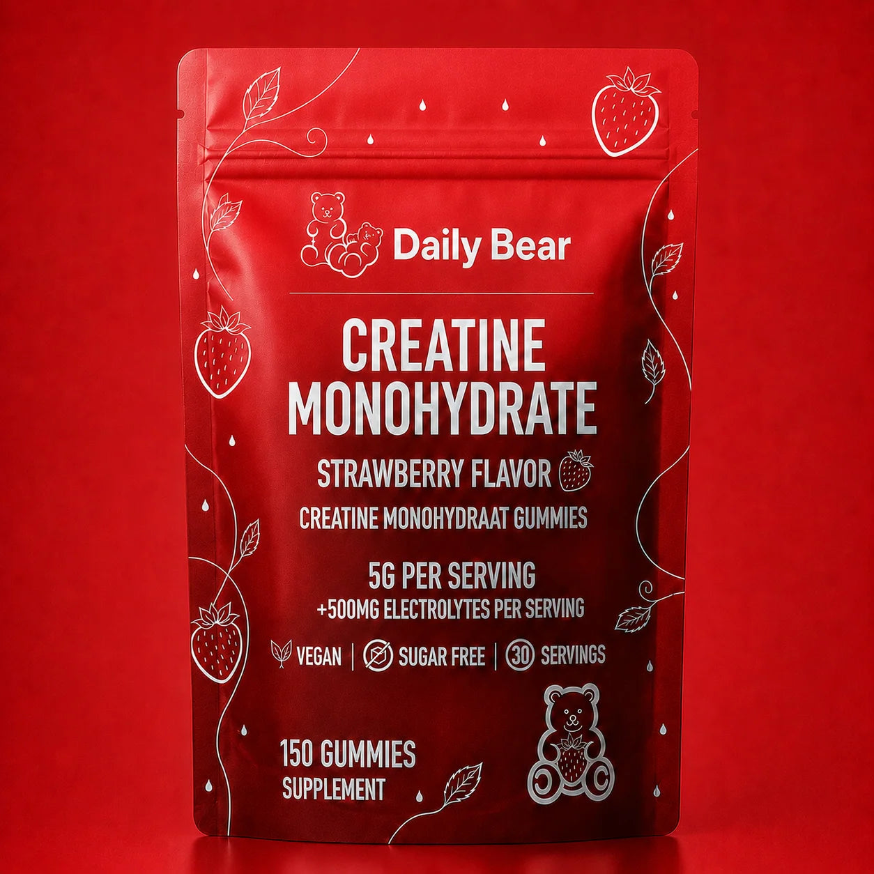 Daily Bear Creatine Gummies Aardbei